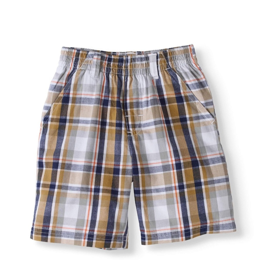 Garanimals Toddler Boys Dark Kahki & Navy Blue Flat Front Pull-On Shorts Size 3T